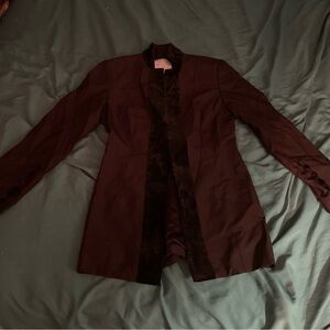 Vintage Zang Toi black wool and velvet coat VGC. Size 6